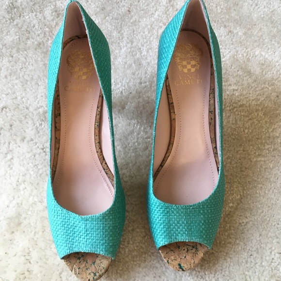 Vince Camuto Shoes - !Sold! NWOB Vince Camuto Teal Heels